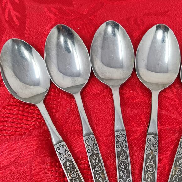 7X Tsp VTG Oneida Northland SECRET FLING Stainless Teaspoons - Picture 3 of 12